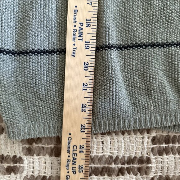 VTG 90s Y2K  Short Sleeve Striped Cardigan Sweater Womens XL Knit Cropped - Picture 7 of 8